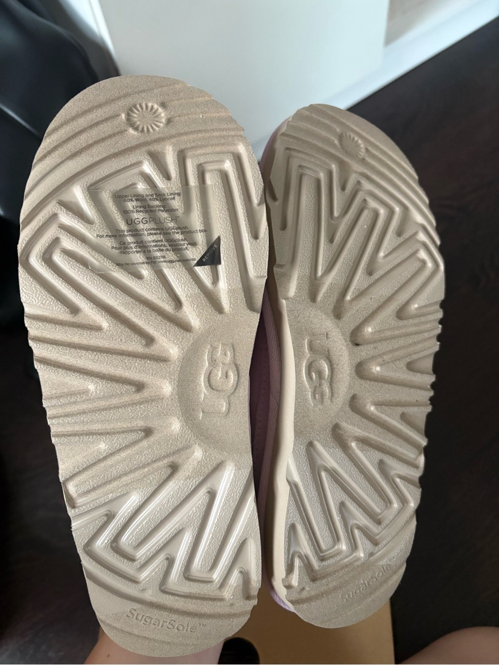 UGG Pink Slip-On Clog with Cream Soles - Picture 2 of 5